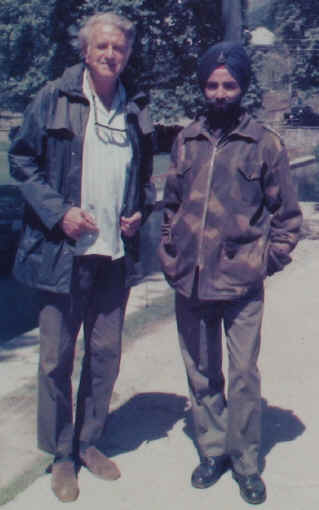 Tim Dening with Captain Predhan.